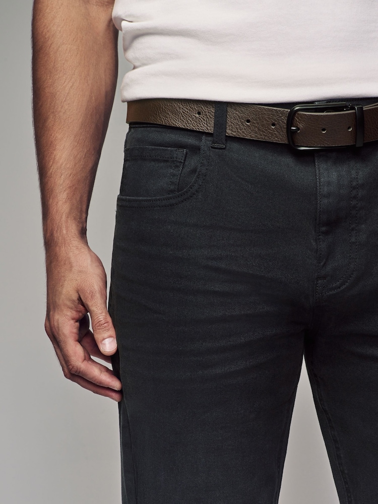 Blue Deep Straight Fit Belted Authentic Jeans - Image 5 of 9