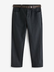 Blue Deep Straight Fit Belted Authentic Jeans - Image 6 of 9