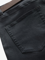 Blue Deep Straight Fit Belted Authentic Jeans - Image 9 of 9
