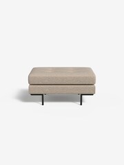 MADE.COM Basket Weave Natural Stone Harlow Footstool - Image 2 of 3