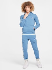 Nike Aegean Blue Multi Logo Overhead Hoodie - Image 7 of 7