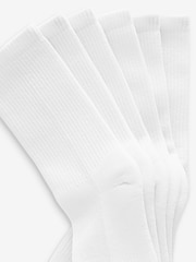 White Cushion Sole Ribbed Sport Ankle Socks 3 Pack With Arch Support - Image 5 of 5