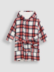 JoJo Maman Bébé Cream Tartan Cosy Robe - Image 1 of 3