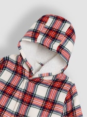 JoJo Maman Bébé Cream Tartan Cosy Robe - Image 3 of 3