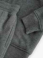 Charcoal Grey Fleece Lined Loungewear 100% Cotton Pyjamas (3-16yrs) - Image 7 of 8