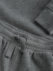 Charcoal Grey Fleece Lined Loungewear 100% Cotton Pyjamas (3-16yrs) - Image 8 of 8
