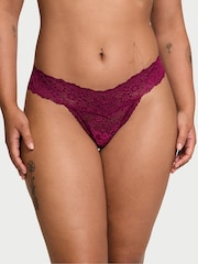 Victoria's Secret Plum Rouge Red Thong Knickers - Image 1 of 3