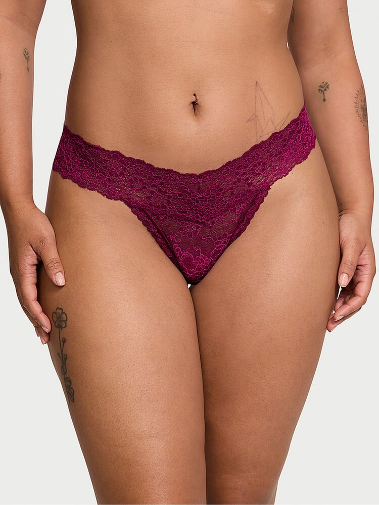 Victoria's Secret Plum Rouge Red Thong Knickers - Image 1 of 3