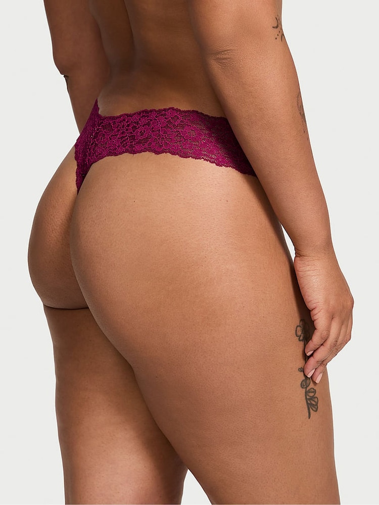 Victoria's Secret Plum Rouge Red Thong Knickers - Image 2 of 3