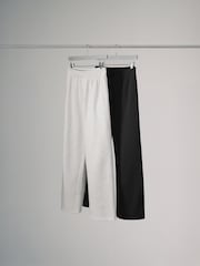 The Set Black/Grey 2 Pack Wide Leg Joggers - Image 2 of 7