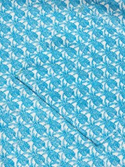 White Stuff Blue/White Pineapple Printed 100% Cotton Polo Shirt - Image 7 of 7