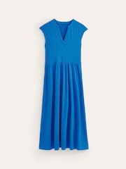 Boden Blue Chloe Notch Jersey Midi Dress - Image 6 of 6