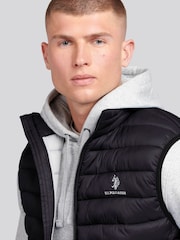 U.S. Polo Assn. Black Mens Bound Quilted Gilet - Image 2 of 8