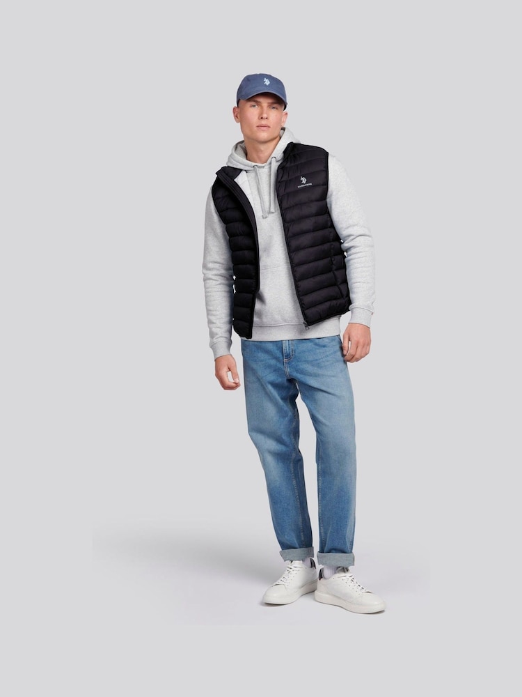 U.S. Polo Assn. Black Mens Bound Quilted Gilet - Image 3 of 8
