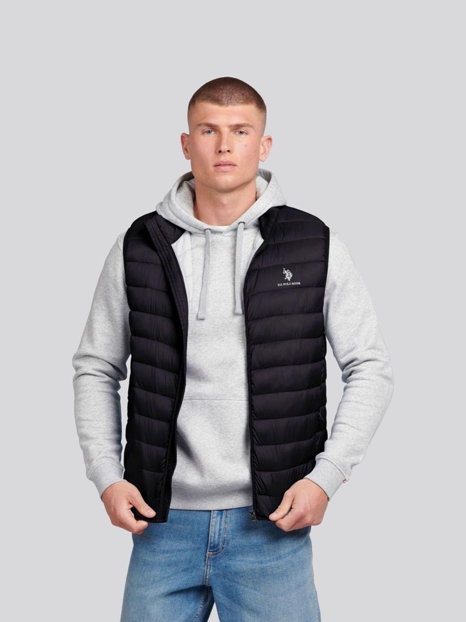 Buy U.S. Polo Assn. Black Bound Quilted Gilet from Next USA Buy U.S. Polo Assn. Black Bound Quilted Gilet from Next USA