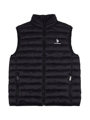 U.S. Polo Assn. Black Mens Bound Quilted Gilet - Image 6 of 8