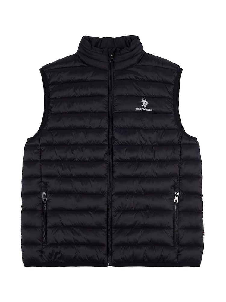 U.S. Polo Assn. Black Mens Bound Quilted Gilet - Image 6 of 8