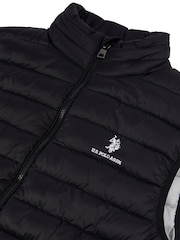U.S. Polo Assn. Black Mens Bound Quilted Gilet - Image 8 of 8