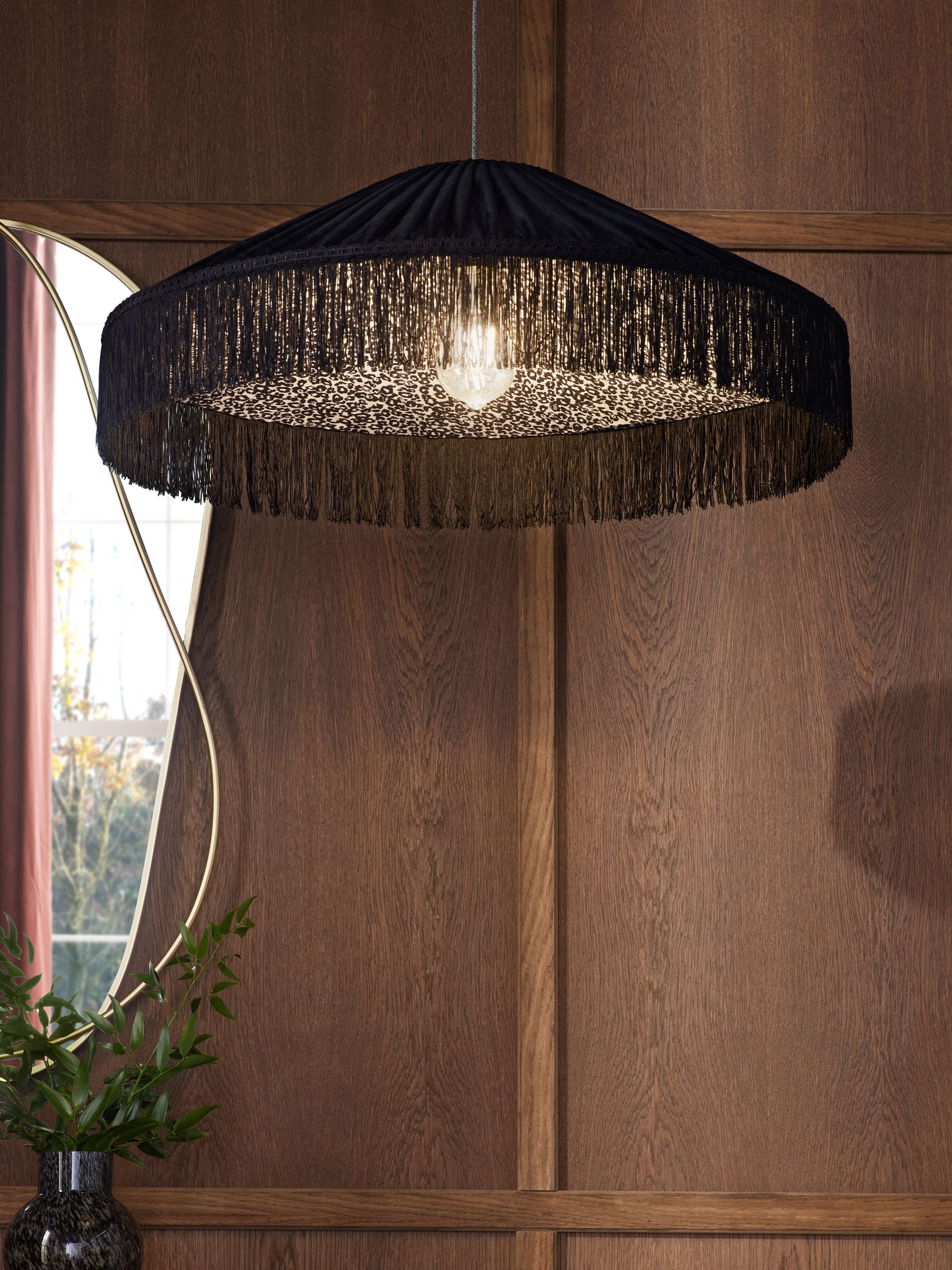 Black easy fit light shade top