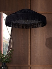 Black Allegra Leopard Easy Fit Pendant Ceiling Light Shade - Image 2 of 5