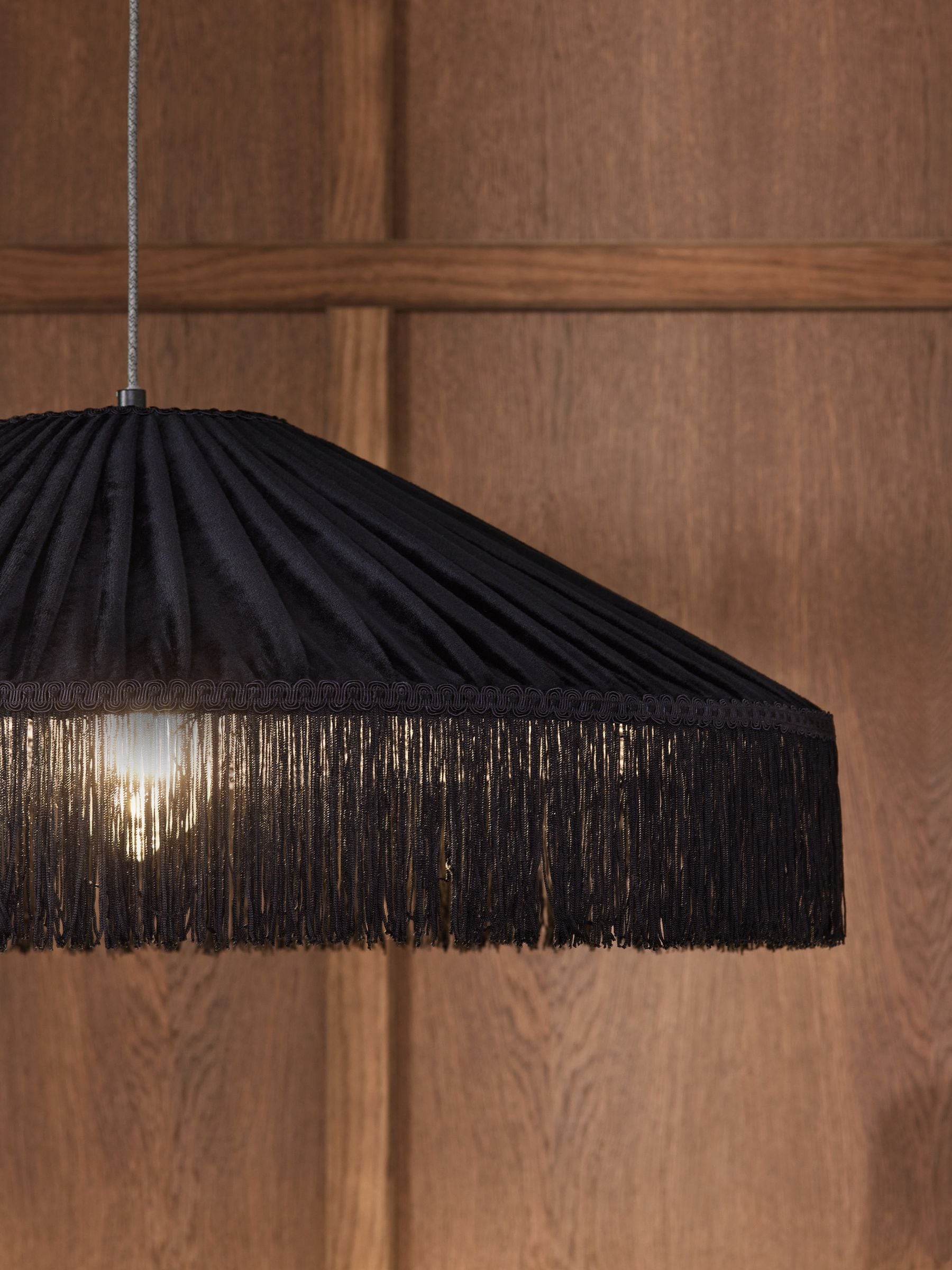 Black fringe light shade outlet