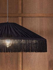 Black Allegra Leopard Easy Fit Pendant Ceiling Light Shade - Image 3 of 5