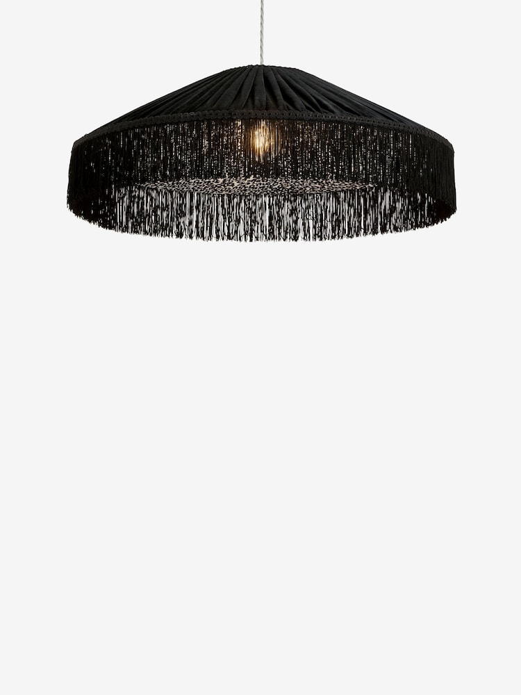 Black Allegra Leopard Easy Fit Pendant Ceiling Light Shade - Image 5 of 5