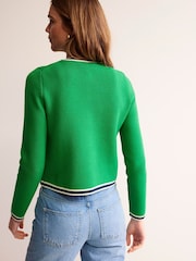 Boden Green 100% Cotton Holly Knitted Cardigan - Image 3 of 6