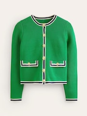 Boden Green 100% Cotton Holly Knitted Cardigan - Image 5 of 6