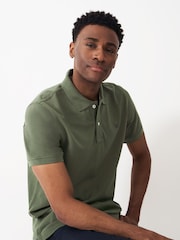 Crew Clothing Light Green 100% Cotton Pique Polo Shirt - Image 1 of 5