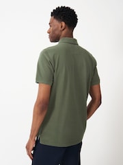 Crew Clothing Light Green 100% Cotton Pique Polo Shirt - Image 2 of 5