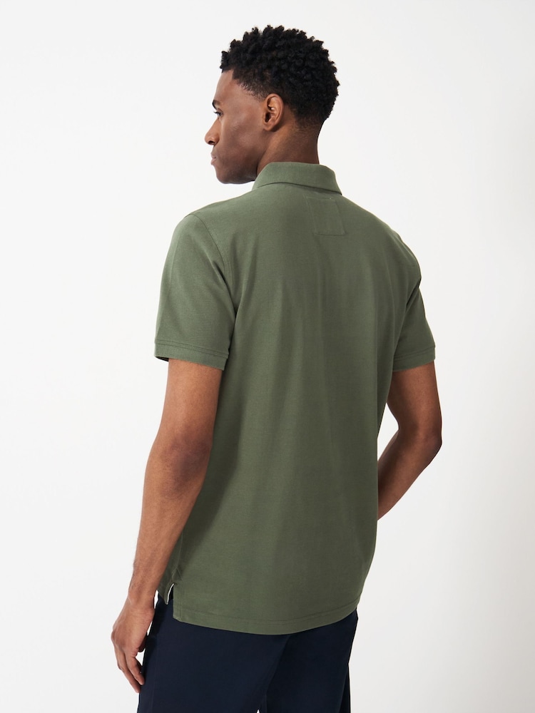 Crew Clothing Light Green 100% Cotton Pique Polo Shirt - Image 2 of 5