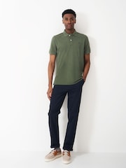 Crew Clothing Light Green 100% Cotton Pique Polo Shirt - Image 3 of 5