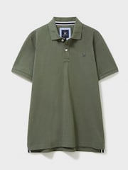 Crew Clothing Light Green 100% Cotton Pique Polo Shirt - Image 5 of 5