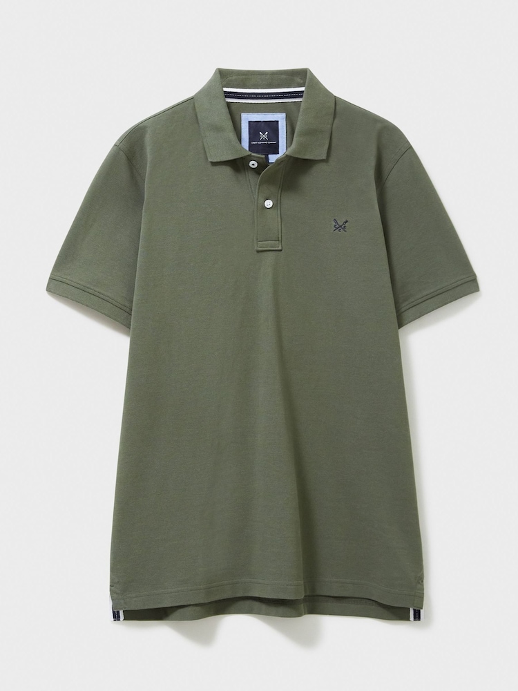 Crew Clothing Light Green 100% Cotton Pique Polo Shirt - Image 5 of 5