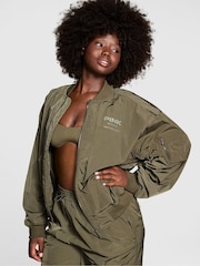 Victoria's Secret PINK Olive Green Parachute Cargo Bomber Jacket - Image 1 of 4