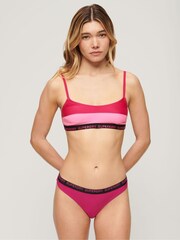 Superdry Pink Elastic Cheeky Bikini Briefs - Image 3 of 4
