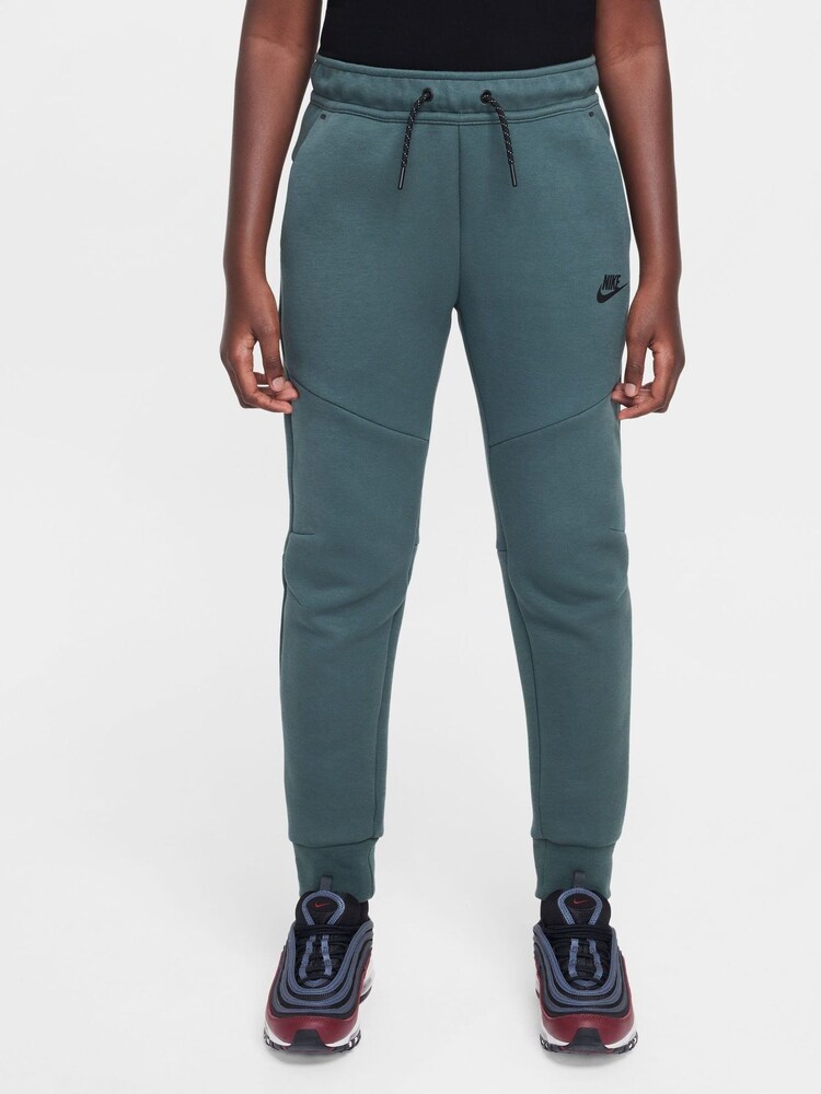 Nike Black/Green Tech Fleece Joggers - Image 1 of 9 Nike Black/Green Tech Fleece Joggers - Image 1 of 9