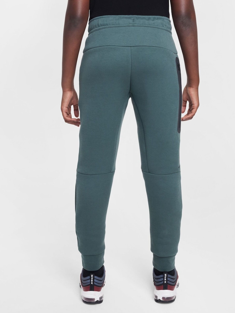 Nike Black/Green Tech Fleece Joggers - Image 2 of 9