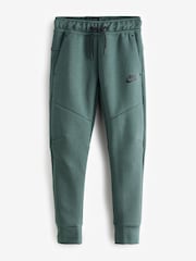 Nike Black/Green Tech Fleece Joggers - Image 8 of 9