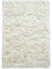 Laurence Llewelyn-Bowen White/Grey Plain Shaggy Mayfair Rug - Image 3 of 6