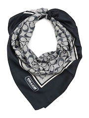 COACH Signature Vintage Printed Silk Square White Scarve - Image 1 of 4