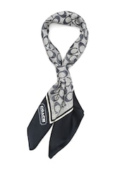 COACH Signature Vintage Printed Silk Square White Scarve - Image 2 of 4