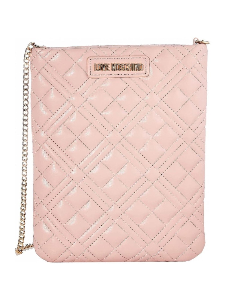 Love Moschino Pink FAUX Leather Crossbody Bag - Image 1 of 1 Love Moschino Pink FAUX Leather Crossbody Bag - Image 1 of 1