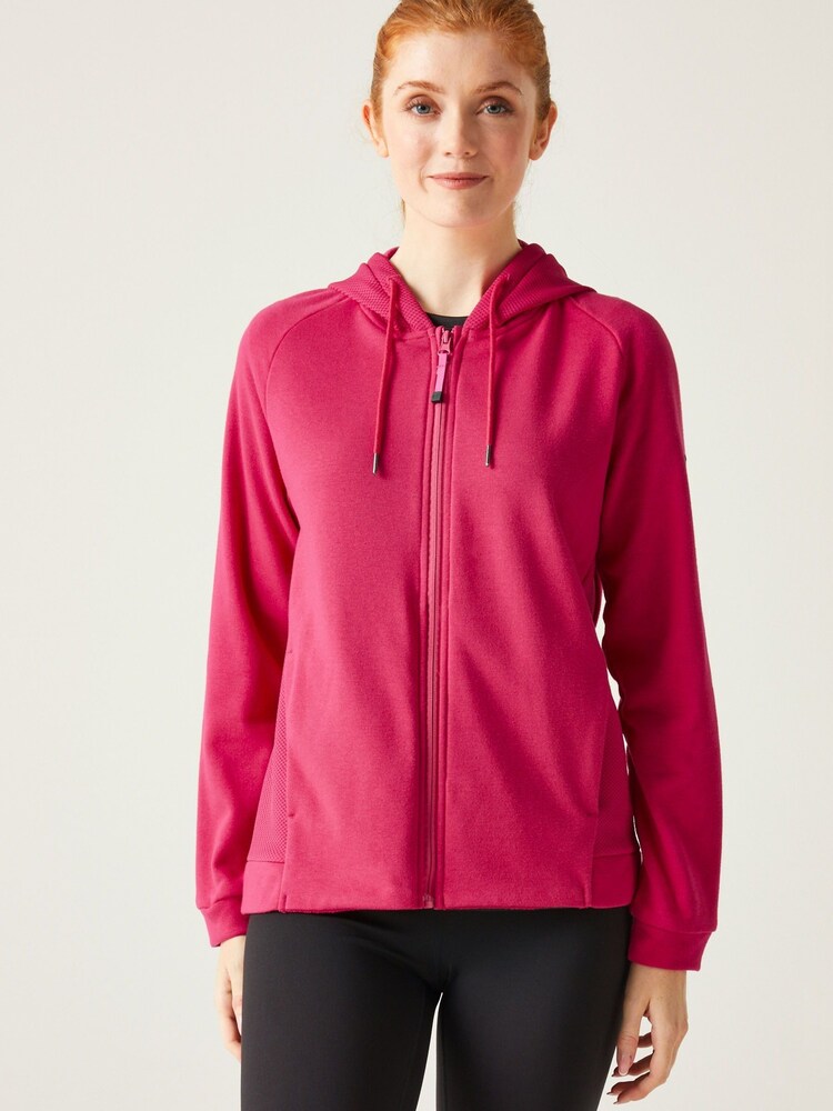 Regatta Pink Flamino Full Zip Hooded Fleece - Image 1 of 9