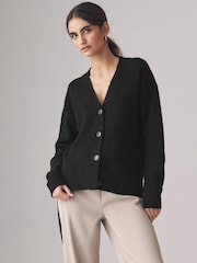 Negro/crema - The Set 2 Pack Relaxed Boxy Button Through Cardigans - Imagen 3 de 6