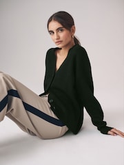 Negro/crema - The Set 2 Pack Relaxed Boxy Button Through Cardigans - Imagen 4 de 6