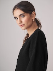 Negro/crema - The Set 2 Pack Relaxed Boxy Button Through Cardigans - Imagen 6 de 6