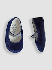 JoJo Maman Bébé Navy Ballet Pram Shoes - Image 3 of 4
