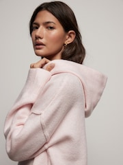 Zartrosa - Übergroßer Hoodie aus Strick in Relaxed-Fit - Bild 4 von 8